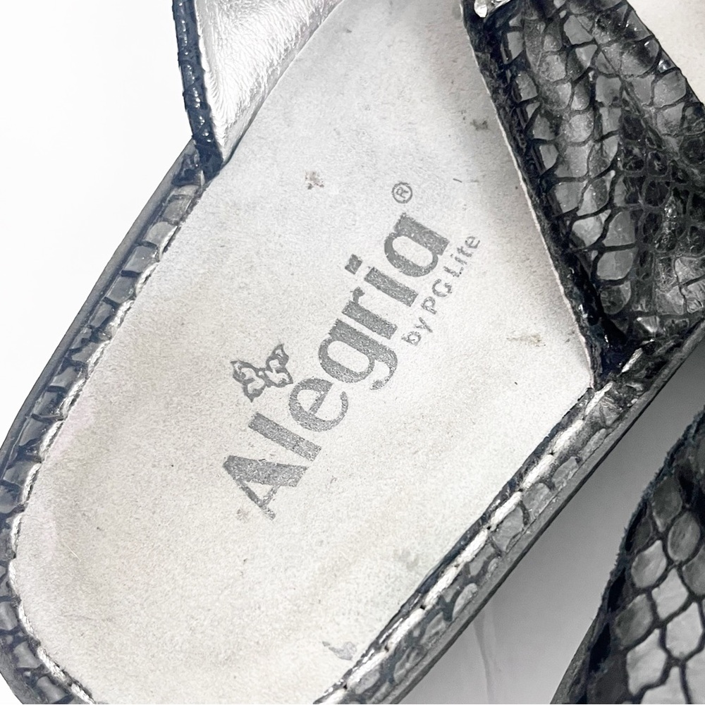 ALEGRIA Karmen Leather Black Dazzler Adjustable Strap Sandals EU 38 - Picture 5 of 12